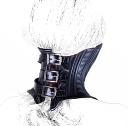Verstelbare Choker Leer - BDSM - Nek Bondage - Leer - Leather - Leder - BDSM - Verstelbaar — thumbnail 3