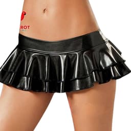 Wetlook rok - Latex look - BDSM - Erotische mini rok — thumbnail 1