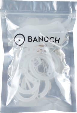 Banoch | Cockcage White | siliconen | witte Chastity Cage met 5 ringen | small / medium — thumbnail 12