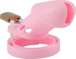 Banoch | Cockcage Pink | siliconen | roze Chastity Cage met 5 ringen | medium / large — thumbnail 12