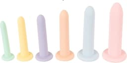 6 Delige Dildo Training Set in Pastel Kleuren - 6 Oplopende Maten Dildo's voor Anale of Vaginale Training - Dildo's met Sterke Zuignap - Siliconen Dildo's - Compatibel met Strap-on - Dildo Trainings Set — thumbnail 4