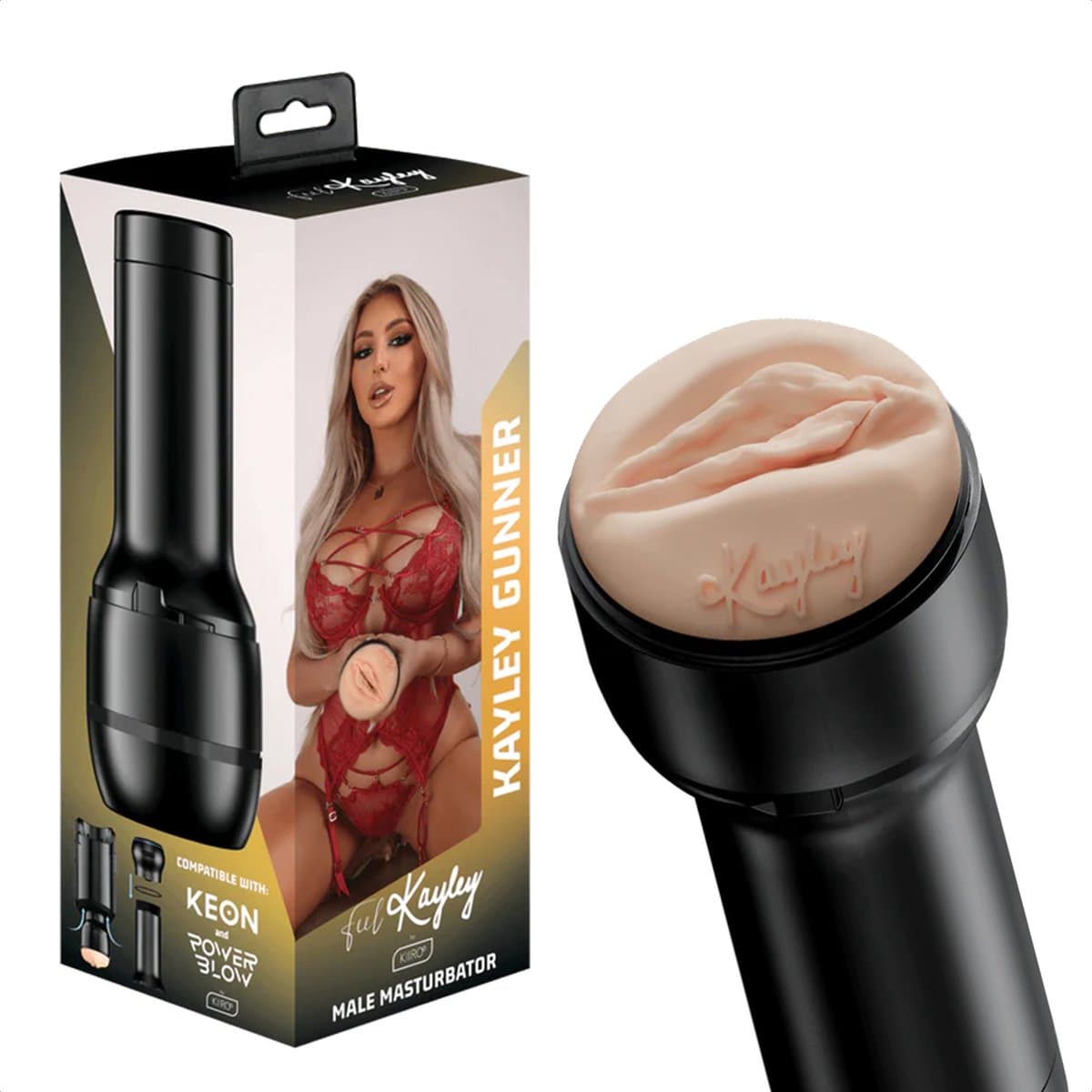 Kiiroo Pocket Pussy Kayley Gunner - Masturbator voor Man - Realistisch en Zacht - Geoptimaliseerd voor Keon en PowerBlow - FeelStar Masturbators — afbeelding 1