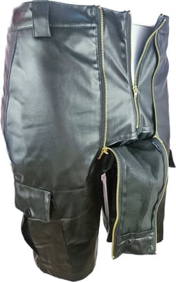 BNDGx® - Korte Broek Heren - Maat S - Open kruis Erotische Sex kleding - Nep Leer BDSM porno outfit Man Rollenspel kleding — thumbnail 2