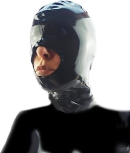 BNDGx® -100% Latex Masker mond open - Anoniem Erotiek - Extreme BDSM Rollenspel kleding — thumbnail 4