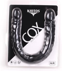 Kiotos Cox - Dubbele Dildo 45 x 4,5/4,8 cm - Zwart — thumbnail 3
