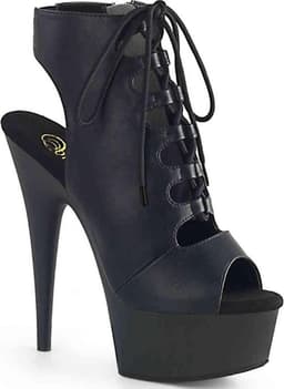 Pleaser - DELIGHT60020 Plateau Laarzen - US 5 - 35 Shoes - Zwart — thumbnail 1