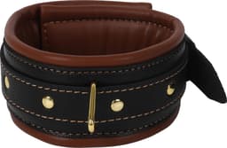 Banoch - Collar & leash Gold - Halsband en Riem - cognac bruin met goud - bondage — thumbnail 8