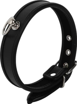 Banoch - Collar of O black - Zwart Pu Leer - halsband bdsm — thumbnail 4