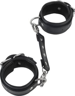 Banoch | handboeien van pu leer | blauw - zwart / zilver | bondage — thumbnail 13