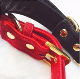 Sexy Klinknagel Choker met Bel - Rood -Alternatieve Metaal Pu Lederen Kraag Bell Slave Kostuum Bdsm Bondage Ketting Nekband Sex Toys — thumbnail 3
