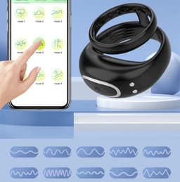 Cockring Vibrator - Ook via app bestuurbaar - Penis ring - Trilfunctie - Masturbator - Scrotum stimulatie - Balzak - Tril — thumbnail 3