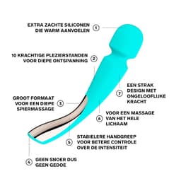 LELO SMART WAND 2 Large – Massageapparaat – 10 Genotsinstellingen – Aqua — thumbnail 4