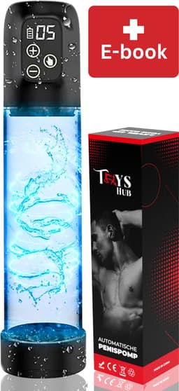 Toys Hub® Automatische Penispomp MAX - Met 3 Penisringen & Ebook - Elektrisch - USB Oplaadbaar - LED Scherm - Sex Toys voor Mannen - Penis Vergroter – 20 CM — thumbnail 1