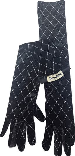 BamBella® - Sexy Handschoenen Lang Zwart glitter - dames — thumbnail 3