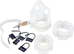 Kuisheidskooi Transparant - Zachte Peniskooi Siliconen - Chastity Cage - 15 Delige Cock Cage Inclusief Slotje — thumbnail 2