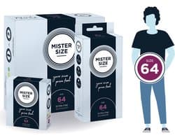MISTER SIZE 64 Ultra Dunne XXL condooms 3 stuks (verkrijgbaar in 7 maten)