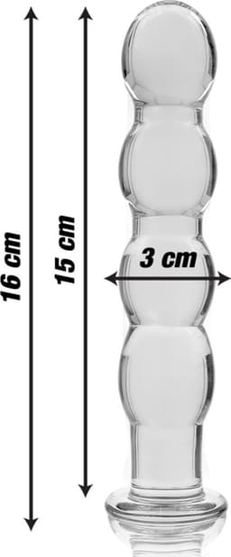NEBULA SERIES BY IBIZA - MODEL 10 DILDO BOROSILICATE GLASS 16.5 X 3.5 CM CLEAR | ANALE PLUG | BUTTPLUG | GLAS ANALE PLUG | SEX TOYS VOOR VROUWEN | SEX TOYS VOOR MANNEN | SEX TOYS VOOR KOPPELS — thumbnail 6