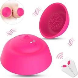 3 in 1 Tepel en borst stimulator - Vacuüm zuigen - 10 Vibratie standen - Likken - Tepel vibrator - Draadloze afstandsbediening - Set van 2 — thumbnail 1