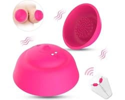 3 in 1 Tepel en borst stimulator - Vacuüm zuigen - 10 Vibratie standen - Likken - Tepel vibrator - Draadloze afstandsbediening - Set van 2