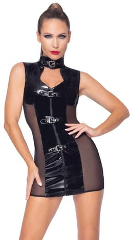 Sexy Uitdagend Lak Jurkje - XL — thumbnail 4