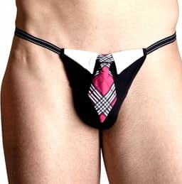 Softline Collection - Elegante G-string met satijn aanzicht zwart Maat:S-L S t/m L — thumbnail 3