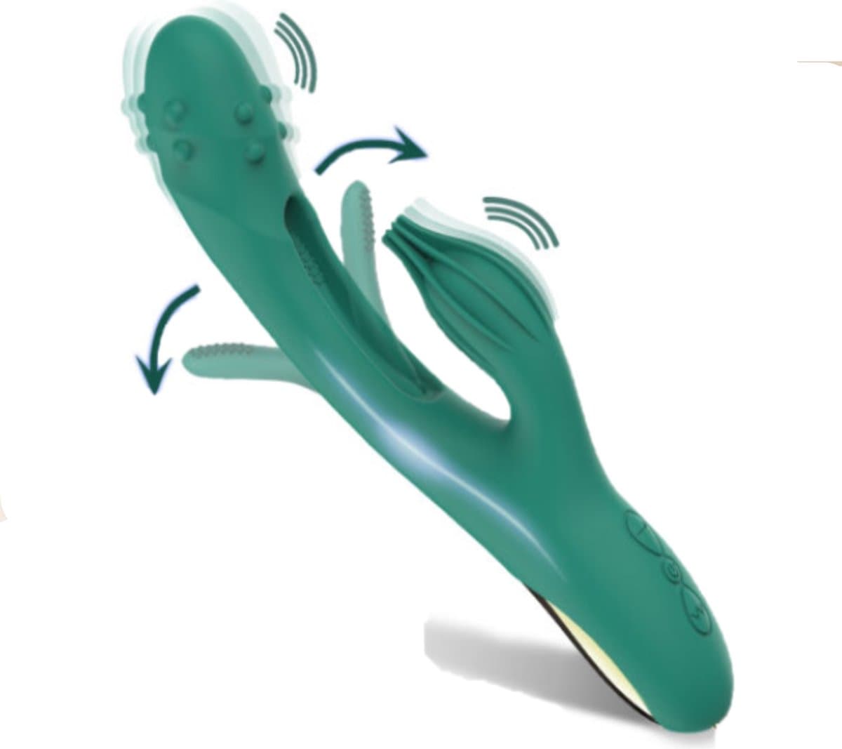 Erodit® triple sensation 3 in 1 vibrator - tong vibrator- lik vibrator- Anaal dildo -G-spot -clitoris stimulator– vibrators voor vrouwen- 14 modus - sex toys -seksspeeltjes -Erotiek voor vrouwen, mannen — afbeelding 1
