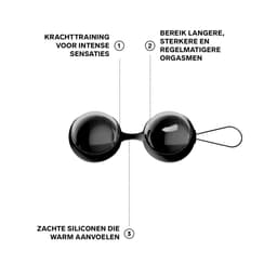 LELO Beads Noir - Bekkenbodemtrainer - Siliconen - Geishaballen — thumbnail 4