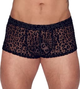 Noir Handmade - Leopard flock short Korte broek - 2XL - Zwart — thumbnail 1