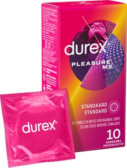 Durex - Condooms Pleasure Me - Met Ribbels en Noppen voor Extra Stimulatie - 10 stuks — thumbnail 1