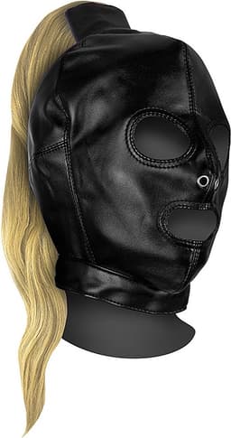 Mask met Blonde Ponytail - Zwart — thumbnail 7