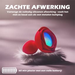 Intimate Desires® Rosey - Vibrerende Buttplug - 7 Standen - Afstandsbediening - Anaal vibrator - LED Licht - Oplaadbaar - Sex Toys voor mannen en vrouwen — thumbnail 6