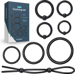 Dailyplay Siliconen Cockring - Set van 8 – Penisring voor Mannen en Koppels – Seks Toys – Seksspeeltjes – Verstelbaar - Eikelring — thumbnail 1