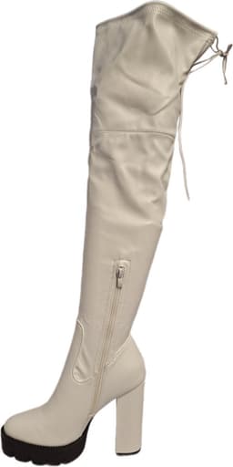 SALINYANG PLATEAU OVER THE KNEE LAARZEN WIT SIZE 40 — thumbnail 1