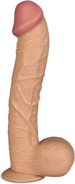 Realistische XXL King Size Dildo 30,5 cm lang en 5.5 cm dik - Levensechte Grote Dildo 30 cm lang - Realistische dildo met balzak en stevige zuignap - Realistische Dildo Met Zuignap en Balzak — thumbnail 7