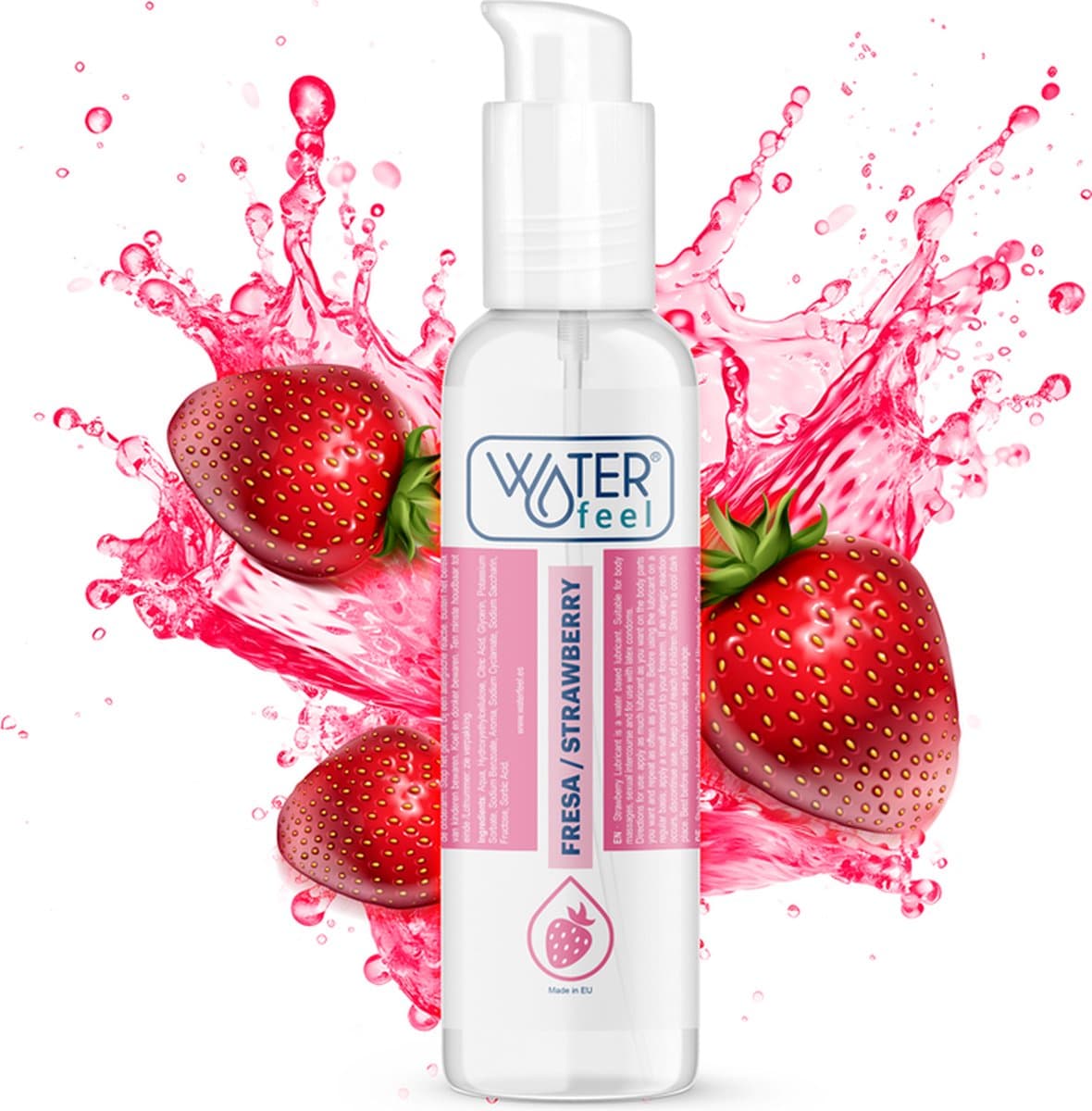 Waterfeel Strawberry - Glijmiddel op Water Basis - Smaak Aardbei - 175ml — afbeelding 1