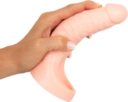 Realistixxx Double Fucker Opzet Dildo Vibrator - Rekbare Dubbele Penetratie Strapon Dildo - Strapon voor Mannen met Vibratie 18 cm — thumbnail 10