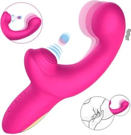 ACTION - Volse - Kloppende Vibrator - Stotende Vibrator - Vingeren - G-spot - Seksspeeltje voor Mannen en Vrouwen - Twee Motoren - Pink — thumbnail 3