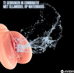 VIVIDIA Pocket Pussy voor Man - 2-in-1 Realistische Vagina & Anus - Masturbator voor Man - Kunstvagina én Kunstanus in één - Sex Toys voor Mannen – Sekspop - Blank (Beige) — thumbnail 8