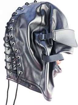 BNDGx® - Extreme BDSM sex Masker - Nep Leer - Met Gag blinddoek - SM Erotisch — thumbnail 2