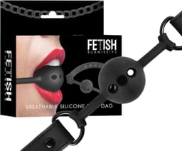 Fetish Submissive Bondage - Breathable Silicone Ball Gag — thumbnail 3