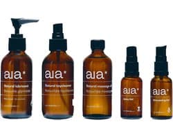 Aia* Bundel - Natuurlijk Glijmiddel op waterbasis - Natuurlijke Massageolie - Natuurlijke Toycleaner - Stimulerende Gel - Delay Gel