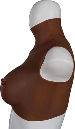 XX-DreamToys - Ultra Realistische Bodysuit - Drag - Bovenlijf Met Borsten - Bruin M — thumbnail 2