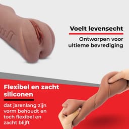 HappySexy Pocket Pussy 3 in 1 Masturbator - Inclusief Gratis Opbergzakje - Sex Toys Voor Mannen - Kuntkut Anaal Deepthroat Blowjob - Kunst Vagina Realistisch — thumbnail 3