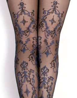 Ballerina - Hold Up Kousen - Feeling Blue - 20 denier - Zwart/Blauw - Maat S/M — thumbnail 3