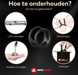 Quick Relief Endurance™ - Siliconen Cockring - Penisring - Verstelbaar - Sex Toys voor Mannen en Koppels - Ballstretcher - Seksspeeltjes voor Heren — thumbnail 6