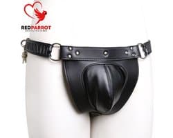 Chastity onderbroek voor Heren - Kuisheidskooi met slot - Leder