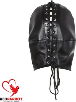 BDSM Masker met rits - Gesloten of open - Bivakmuts - Leder - One size — thumbnail 5