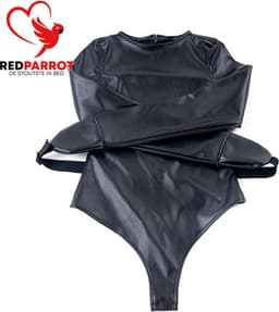 Lederen dwangbuis bodysuit - Dames - BDSM - Jumpsuit - One size — thumbnail 7