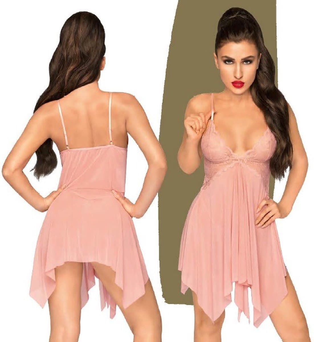 Penthouse Lingerie Sweet Beast - Erotische Babydoll - Maat L/XL - Roze — afbeelding 1
