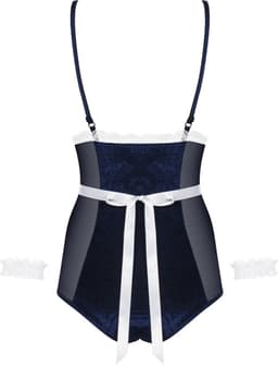 Obsessive Maid kostuum - Erotische Rollenspel Kleding - Maat L/XL - Wit — thumbnail 2
